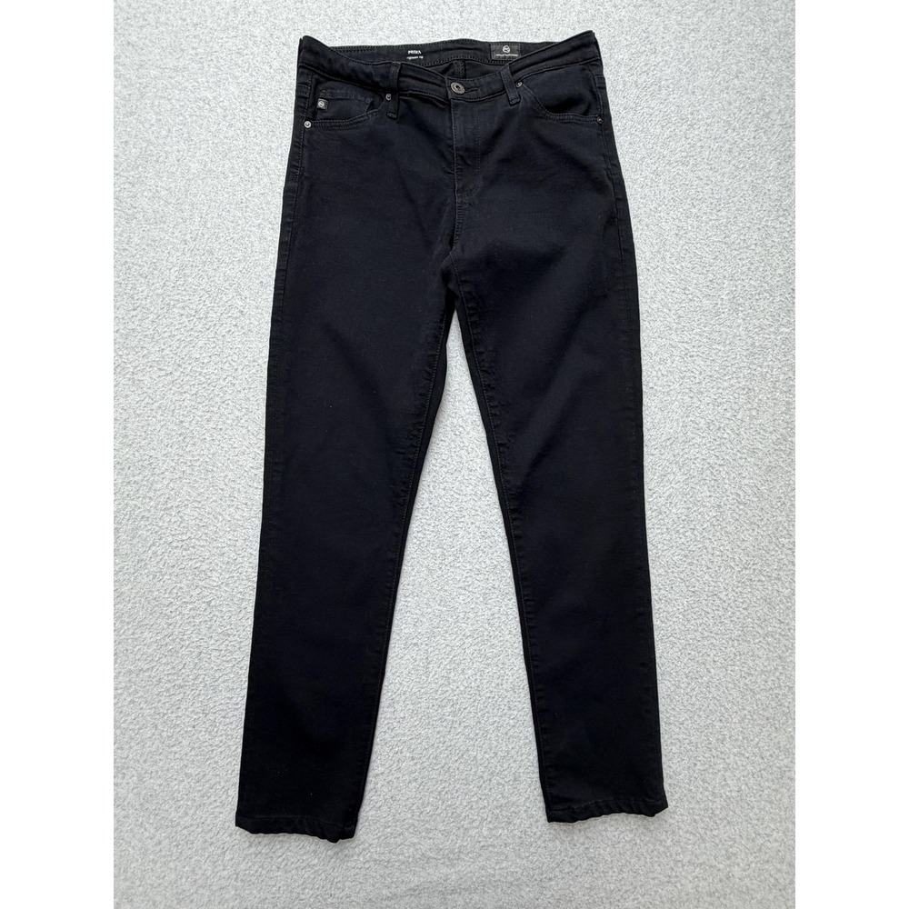 AG Adriano Goldschmied Prima Cigarette Jeans Womens 27R Black Mid Rise Stretch